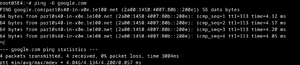 Ping google en IPv6