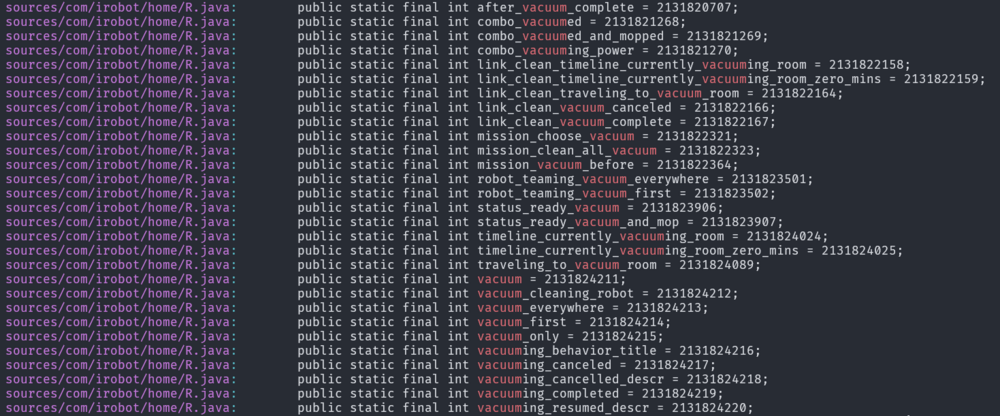 L'ensemble des codes des différentes fonctions de l'application