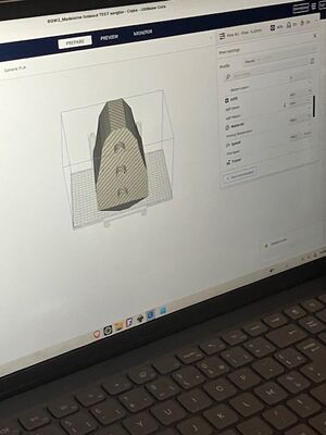 Première partie du socle sur le slicer