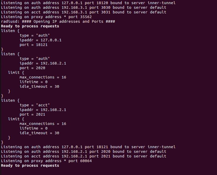 Fichier:Vérif script de lancement freeradius et DHCP.png