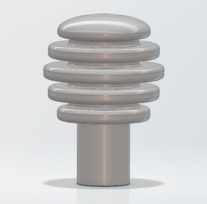 Modélisation du poids du fléau avec l'extrusion du brute pour le fixer au tour 3 axe