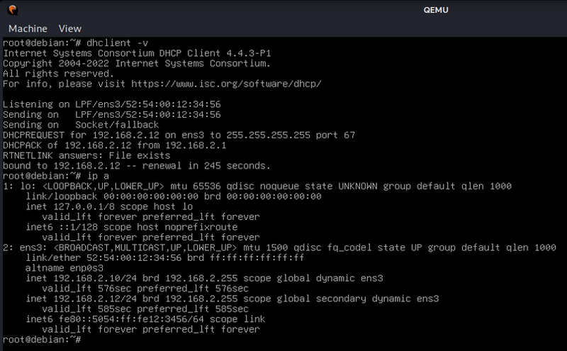 Fichier:Dhclient fonctionnel.png